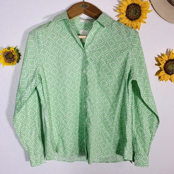 Chico’s Tribal Aztec Button No-iron Blouse Size 0 Or Small Women’s - Picture 7 of 16